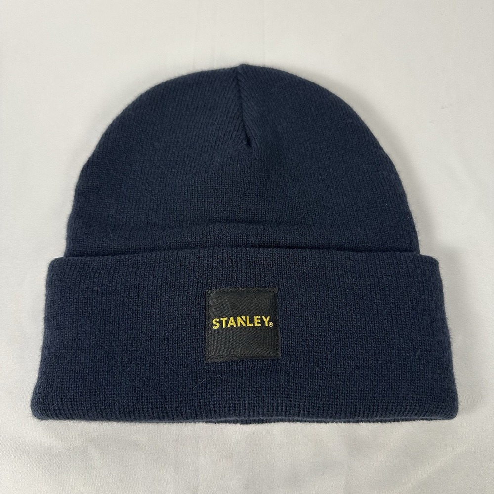 Stanley Cuffed Knit Beanie Hat Navy Blue Winter Watch Cap OSFM